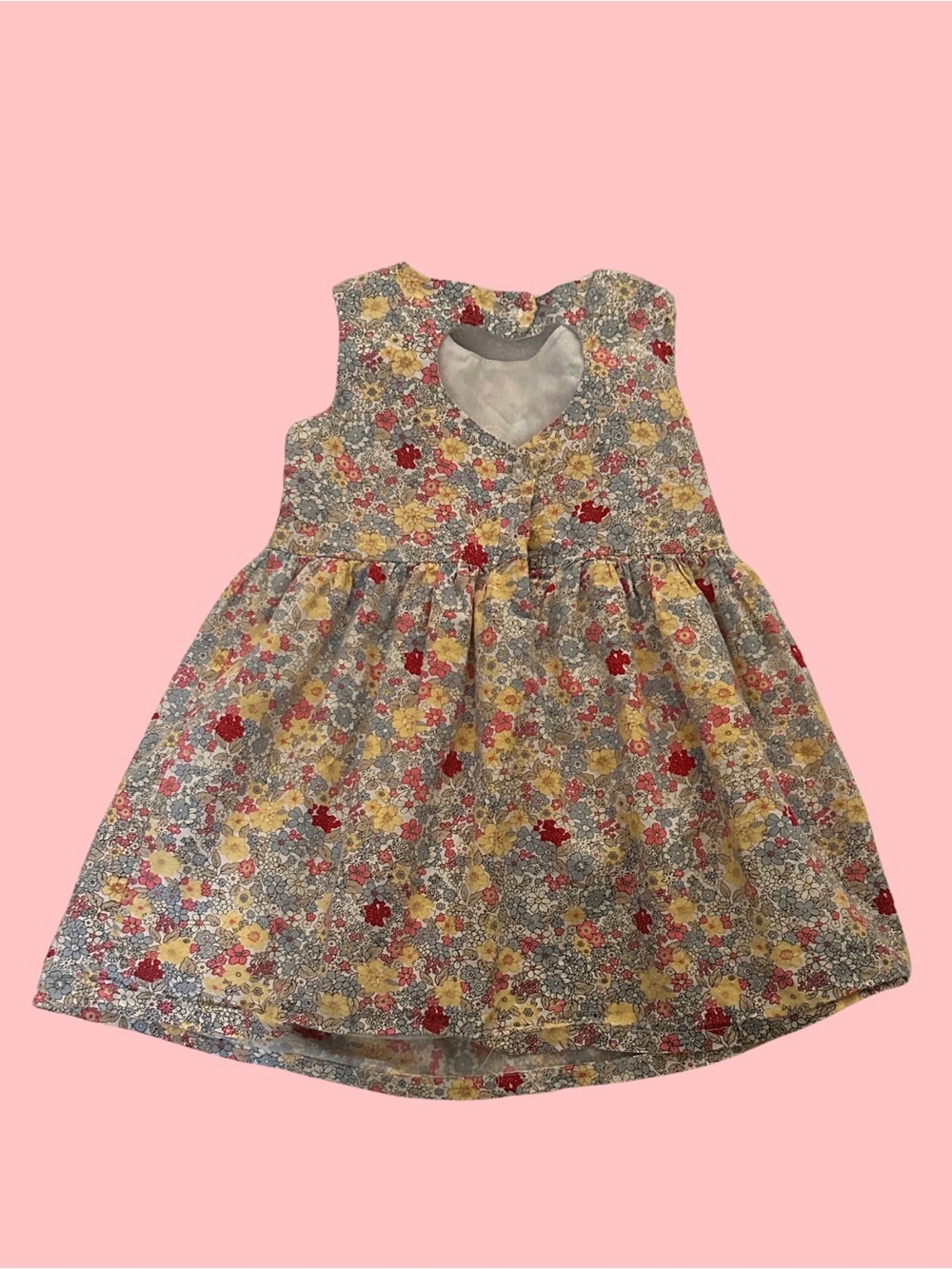 SOSOMI Heart Cut Out Baby Dress Multi SIZE 18-24 MONTHS Playful Heart Detail